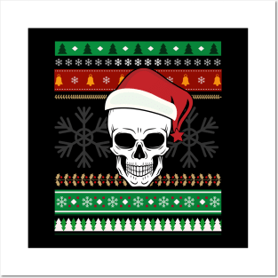 SKULL CHRISTMAS Posters and Art